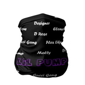 Бандана-труба 3D с принтом Lil Pump - 108 в городе Новоалтайск, 100% полиэстер, ткань с особыми свойствами — Activecool | плотность 150‒180 г/м2; хорошо тянется, но сохраняет форму | eskeetit | gucci gang | lil pump | pamp | pump | лил памп | маленький насос | насос | памп | эшкере | эшкереее | эщкере | эщкэрэ