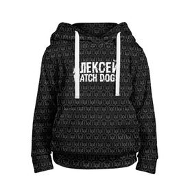 Детская толстовка 3D с принтом Алексей Watch Dogs в городе Новоалтайск, 100% полиэстер | двухслойный капюшон со шнурком для регулировки, мягкие манжеты на рукавах и по низу толстовки, спереди карман-кенгуру с мягким внутренним слоем | алексей | алеша | леша