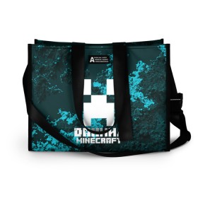 Сумка-шоппер 3D с принтом Даниил в стиле Minecraft в городе Новоалтайск, 100% полиэстер | застегивается на металлическую кнопку; внутренний карман застегивается на молнию. Стенки укреплены специальным мягким материалом, чтобы защитить содержимое от несильных ударов
 | game | minecraft | minecraft nature | minecraft skin | minectaft skins | mobs | name | underground | даниил | имена | крипер | майн крафт