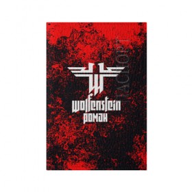Обложка для паспорта матовая кожа с принтом Роман в стиле Wolfenstein в городе Новоалтайск, натуральная матовая кожа | размер 19,3 х 13,7 см; прозрачные пластиковые крепления | Тематика изображения на принте: рома