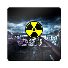 Магнит виниловый Квадрат с принтом S.T.A.L.K.E.R. - И.Л.Ь.Д.А.Р. в городе Новоалтайск, полимерный материал с магнитным слоем | размер 9*9 см, закругленные углы | stalker | буквы | волки | грузовик | знак | игра | ильдар | ильдарик | ильдарчик | имя | ммо | мрак | надпись | опасность | припять | птицы | радиация | рпг | сталкер | чернобыль | шутер