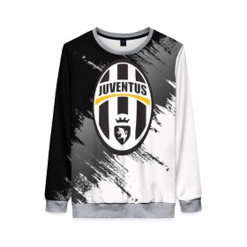 Женский свитшот 3D с принтом Juventus в городе Новоалтайск, 100% полиэстер с мягким внутренним слоем | круглый вырез горловины, мягкая резинка на манжетах и поясе, свободная посадка по фигуре | juventus | футбол | ювентус