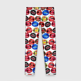 Детские леггинсы 3D с принтом Lips Pattern в городе Новоалтайск, полиэстер 85%, спандекс 15% | эластичный пояс, зауженный крой | lips | love | pattern | pop art | арт | губы | девушкам | любовь | пафосные | поп арт | поцелуй | текстура | узор
