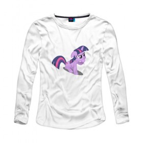 Женский лонгслив хлопок с принтом My little pony Твайлайт Спаркл в городе Новоалтайск, 100% хлопок |  | my little pony | твайлайт спаркл