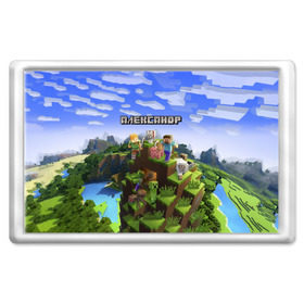Магнит 45*70 с принтом Александр - Minecraft в городе Новоалтайск, Пластик | Размер: 78*52 мм; Размер печати: 70*45 | Тематика изображения на принте: minecraft | александр | добывать | игра | игрушка | имя | компьютерная | кубики | майкрафт | майн крафт | майнкрафт | пиксели | пиксель | ремесло | с именем | санек | санька | саня | саша | шахта