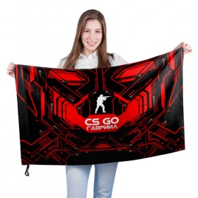 Флаг 3D с принтом Counter Strike-Гавриил в городе Новоалтайск, 100% полиэстер | плотность ткани — 95 г/м2, размер — 67 х 109 см. Принт наносится с одной стороны | 