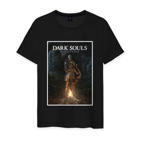 Мужская футболка хлопок с принтом Dark Souls Remastered в городе Новоалтайск, 100% хлопок | прямой крой, круглый вырез горловины, длина до линии бедер, слегка спущенное плечо. | dark souls | praise the sun | you died | дарк соулс | темные души