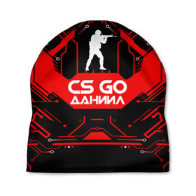 Шапка 3D с принтом Counter Strike-Даниил в городе Новоалтайск, 100% полиэстер | универсальный размер, печать по всей поверхности изделия | awp | counter strike | cs go | game | name | skin | авп | даниил | игры | имена | имя | линии | монстр | оружие | скин | текстуры
