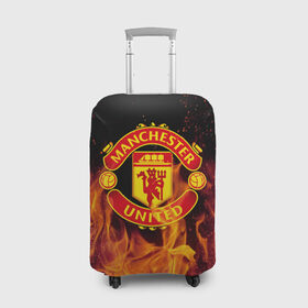 Чехол для чемодана 3D с принтом FC Manchester United в городе Новоалтайск, 86% полиэфир, 14% спандекс | двустороннее нанесение принта, прорези для ручек и колес | fc manchester united | manchester | манчестер юнайтед | футбол
