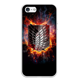 Чехол для iPhone 5/5S матовый с принтом Attack On Titan в городе Новоалтайск, Силикон | Область печати: задняя сторона чехла, без боковых панелей | attack on titan | атака на титанов | атака титанов