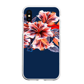 Чехол для iPhone XS Max матовый с принтом Цветочная мода в городе Новоалтайск, Силикон | Область печати: задняя сторона чехла, без боковых панелей | Тематика изображения на принте: flower | букет | краски | орхидеи | природа | текстуры | тропики | тропический | цветочки | цветы