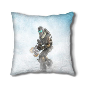 Подушка 3D с принтом Dead Space в городе Новоалтайск, наволочка – 100% полиэстер, наполнитель – холлофайбер (легкий наполнитель, не вызывает аллергию). | состоит из подушки и наволочки. Наволочка на молнии, легко снимается для стирки | dead | space | айзек | вирус | зомби | игра | ишимура | кларк | космос | костюм | мёртвый | монстр