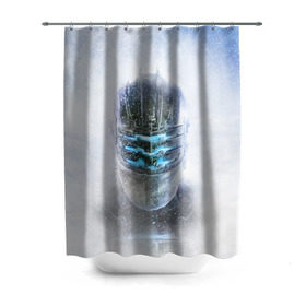 Штора 3D для ванной с принтом Dead Space в городе Новоалтайск, 100% полиэстер | плотность материала — 100 г/м2. Стандартный размер — 146 см х 180 см. По верхнему краю — пластиковые люверсы для креплений. В комплекте 10 пластиковых колец | dead | space | айзек | вирус | зомби | игра | ишимура | кларк | космос | костюм | мёртвый | монстр