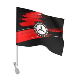 Флаг для автомобиля с принтом Mercedes MOTORs uniform в городе Новоалтайск, 100% полиэстер | Размер: 30*21 см | auto | automobile | car | machine | mercedes | motor | motor car | sport car | автомашина | легковой автомобиль | спортивный автомобиль | тачка