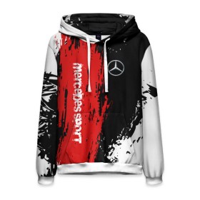 Мужская толстовка 3D с принтом MERCEDES BENZ SPORT в городе Новоалтайск, 100% полиэстер | двухслойный капюшон со шнурком для регулировки, мягкие манжеты на рукавах и по низу толстовки, спереди карман-кенгуру с мягким внутренним слоем. | mercedes | марка | машины | мерседес