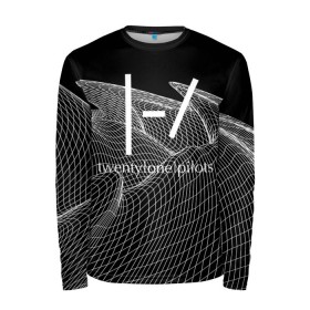 Мужской лонгслив 3D с принтом twenty one pilots original в городе Новоалтайск, 100% полиэстер | длинные рукава, круглый вырез горловины, полуприлегающий силуэт | rock | t.o.p. | top | twenty one pilots | рок