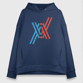 Женское худи Oversize хлопок с принтом Darling in the FranXX в городе Новоалтайск, френч-терри — 70% хлопок, 30% полиэстер. Мягкий теплый начес внутри —100% хлопок | боковые карманы, эластичные манжеты и нижняя кромка, капюшон на магнитной кнопке | anime | darling in the franxx | аниме | любимый во франкcе | милый во франкcе