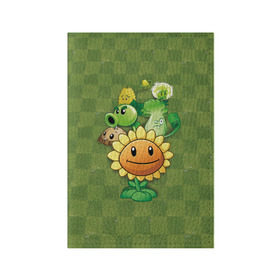 Обложка для паспорта матовая кожа с принтом Plants vs Zombies в городе Новоалтайск, натуральная матовая кожа | размер 19,3 х 13,7 см; прозрачные пластиковые крепления | Тематика изображения на принте: plants | plants vs zombies | zombies | зомби против растений