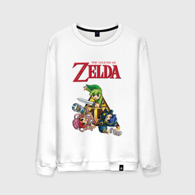 Мужской свитшот хлопок с принтом zelda tri force heroes в городе Новоалтайск, 100% хлопок |  | link | zelda | зельда | линк | три линка