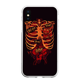 Чехол для iPhone XS Max матовый с принтом Человеческий скелет в городе Новоалтайск, Силикон | Область печати: задняя сторона чехла, без боковых панелей | 3d скелет | кости | легкие | органы | ребра | сердце | скелет | человек