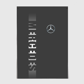 Постер с принтом MERCEDES BENZ SPORT в городе Новоалтайск, 100% бумага
 | бумага, плотность 150 мг. Матовая, но за счет высокого коэффициента гладкости имеет небольшой блеск и дает на свету блики, но в отличии от глянцевой бумаги не покрыта лаком | mercedes | марка | машины | мерседес