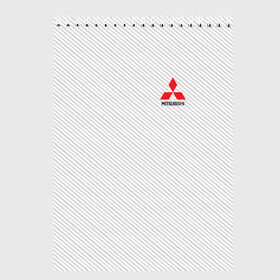 Скетчбук с принтом MITSUBISHI SPORT в городе Новоалтайск, 100% бумага
 | 48 листов, плотность листов — 100 г/м2, плотность картонной обложки — 250 г/м2. Листы скреплены сверху удобной пружинной спиралью | Тематика изображения на принте:  машина | марка | митсубиси