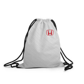 Рюкзак-мешок 3D с принтом HONDA SPORT в городе Новоалтайск, 100% полиэстер | плотность ткани — 200 г/м2, размер — 35 х 45 см; лямки — толстые шнурки, застежка на шнуровке, без карманов и подкладки | Тематика изображения на принте: марка | машины | хонда