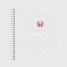 Тетрадь с принтом HONDA SPORT в городе Новоалтайск, 100% бумага | 48 листов, плотность листов — 60 г/м2, плотность картонной обложки — 250 г/м2. Листы скреплены сбоку удобной пружинной спиралью. Уголки страниц и обложки скругленные. Цвет линий — светло-серый
 | марка | машины | хонда