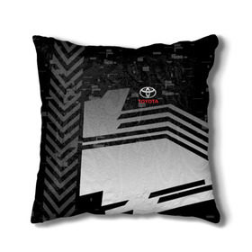 Подушка 3D с принтом TOYOTA SPORT в городе Новоалтайск, наволочка – 100% полиэстер, наполнитель – холлофайбер (легкий наполнитель, не вызывает аллергию). | состоит из подушки и наволочки. Наволочка на молнии, легко снимается для стирки | toyota | марка | машины | тойота