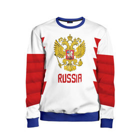 Детский свитшот 3D с принтом Olympic Russia 2018 #2 в городе Новоалтайск, 100% полиэстер | свободная посадка, прямой крой, мягкая тканевая резинка на рукавах и понизу свитшота | ilya | kovalchuk | olympic | russia | игры | илья | ковальчук | олимпиада | олимпийские | пхёнчхан | россия | хоккей