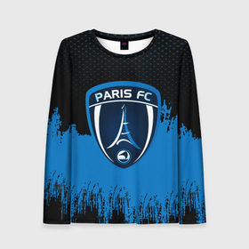 Женский лонгслив 3D с принтом FC Paris Original uniform в городе Новоалтайск, 100% полиэстер | длинные рукава, круглый вырез горловины, полуприлегающий силуэт | football | soccer | париж