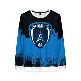 Женский свитшот 3D с принтом FC Paris Original uniform в городе Новоалтайск, 100% полиэстер с мягким внутренним слоем | круглый вырез горловины, мягкая резинка на манжетах и поясе, свободная посадка по фигуре | football | soccer | париж
