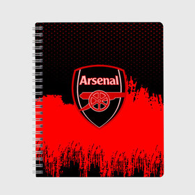 Тетрадь с принтом FC Arsenal Original uniform в городе Новоалтайск, 100% бумага | 48 листов, плотность листов — 60 г/м2, плотность картонной обложки — 250 г/м2. Листы скреплены сбоку удобной пружинной спиралью. Уголки страниц и обложки скругленные. Цвет линий — светло-серый
 | Тематика изображения на принте: football | soccer | арсенал