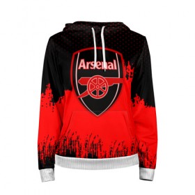 Женская толстовка 3D с принтом FC Arsenal Original uniform в городе Новоалтайск, 100% полиэстер  | двухслойный капюшон со шнурком для регулировки, мягкие манжеты на рукавах и по низу толстовки, спереди карман-кенгуру с мягким внутренним слоем. | football | soccer | арсенал