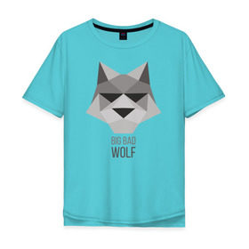 Мужская футболка хлопок Oversize с принтом Big Bad Wolf в городе Новоалтайск, 100% хлопок | свободный крой, круглый ворот, “спинка” длиннее передней части | duck sauce | абстракция | большой | вой | волк | животное | заяц | крутая | крутой | ну погоди | песня | серый | треугольник | хищник