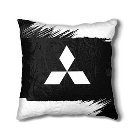 Подушка 3D с принтом Mitsubishi Black collection в городе Новоалтайск, наволочка – 100% полиэстер, наполнитель – холлофайбер (легкий наполнитель, не вызывает аллергию). | состоит из подушки и наволочки. Наволочка на молнии, легко снимается для стирки | auto | automobile | car | machine | mitsubishi | motor | motor car | sport car | автомашина | легковой автомобиль | митсубиси | спортивный автомобиль | тачка