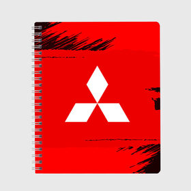 Тетрадь с принтом Mitsubishi SPORT в городе Новоалтайск, 100% бумага | 48 листов, плотность листов — 60 г/м2, плотность картонной обложки — 250 г/м2. Листы скреплены сбоку удобной пружинной спиралью. Уголки страниц и обложки скругленные. Цвет линий — светло-серый
 | auto | automobile | bmw | car | machine | mitsubishi | motor | motor car | sport car | автомашина | бмв | легковой автомобиль | спортивный автомобиль | тачка