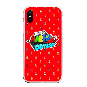 Чехол для iPhone XS Max матовый с принтом Super Mario Odyssey в городе Новоалтайск, Силикон | Область печати: задняя сторона чехла, без боковых панелей | nintendo | марио | нинтендо