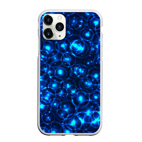 Чехол для iPhone 11 Pro матовый с принтом Пузырчатый абстракт в городе Новоалтайск, Силикон |  | абстракт | огоньки | пузыри | синий