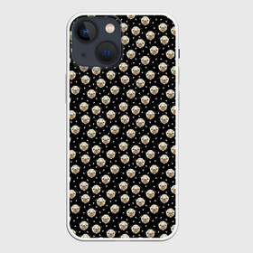 Чехол для iPhone 13 mini с принтом Мопсы в городе Новоалтайск,  |  | cute | dog | hipster | pug | голова животного | милый песик | мопс | мопсик | пес | собака | треугольник | хипстер | щенок