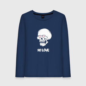 Женский лонгслив хлопок с принтом No love skull в городе Новоалтайск, 100% хлопок |  | guccigang | hearts | nolove | дремин | ивандремин | любовь | нелюбовь | сердечки | сердце | фэйс | череп