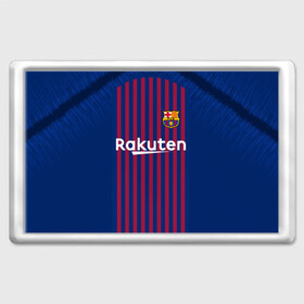Магнит 45*70 с принтом Messi home 18-19 в городе Новоалтайск, Пластик | Размер: 78*52 мм; Размер печати: 70*45 | Тематика изображения на принте: barcelona | champions | league | lionel | messi | spain | барселона | испания | лига | лионель | месси | чемпионов