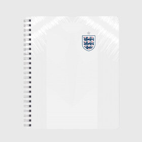 Тетрадь с принтом England home WC 2018 в городе Новоалтайск, 100% бумага | 48 листов, плотность листов — 60 г/м2, плотность картонной обложки — 250 г/м2. Листы скреплены сбоку удобной пружинной спиралью. Уголки страниц и обложки скругленные. Цвет линий — светло-серый
 | Тематика изображения на принте: cup | england | fifa | russia | world | англия | мира | россия | чемпионат