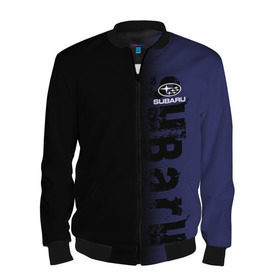 Мужской бомбер 3D с принтом SUBARU SPORT в городе Новоалтайск, 100% полиэстер | застегивается на молнию, по бокам два кармана без застежек, по низу бомбера и на воротнике - эластичная резинка | subaru | марка | машины | субару
