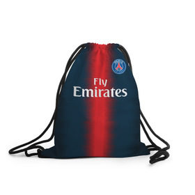 Рюкзак-мешок 3D с принтом PSG Форма Новая Home 18/19 в городе Новоалтайск, 100% полиэстер | плотность ткани — 200 г/м2, размер — 35 х 45 см; лямки — толстые шнурки, застежка на шнуровке, без карманов и подкладки | 2019 | brazil | fcb | paris saint germain | psg | бразилия | новая | псж | форма | футбольная