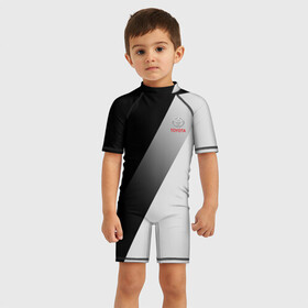 Детский купальный костюм 3D с принтом TOYOTA | ТОЙОТА ELITE в городе Новоалтайск, Полиэстер 85%, Спандекс 15% | застежка на молнии на спине | Тематика изображения на принте: toyota | марка | машины | тойота