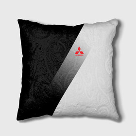 Подушка 3D с принтом MITSUBISHI ELITE в городе Новоалтайск, наволочка – 100% полиэстер, наполнитель – холлофайбер (легкий наполнитель, не вызывает аллергию). | состоит из подушки и наволочки. Наволочка на молнии, легко снимается для стирки | Тематика изображения на принте:  машина | марка | митсубиси