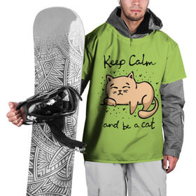 Накидка на куртку 3D с принтом Keep Calm and be a cat в городе Новоалтайск, 100% полиэстер |  | cat | keep calm | домашние любимцы | животные | котики | котэ | котята | любовь | милые