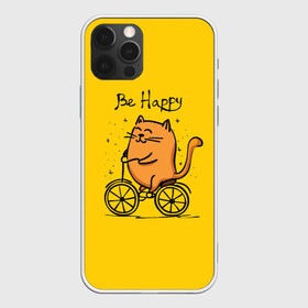 Чехол для iPhone 12 Pro Max с принтом Be Happy cat в городе Новоалтайск, Силикон |  | Тематика изображения на принте: cat | домашние любимцы | животные | котики | котэ | котята | любовь | милые