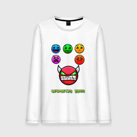 Мужской лонгслив хлопок с принтом Geometry dash icons в городе Новоалтайск, 100% хлопок |  | gd | геометрия | демон | дьявол | дэш | иконки | сложно | сложность